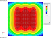 Section le long de la largeur de l’ouverture de fissure