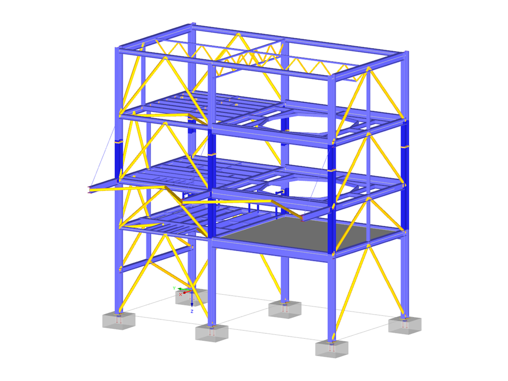 Structure industrielle de la tour