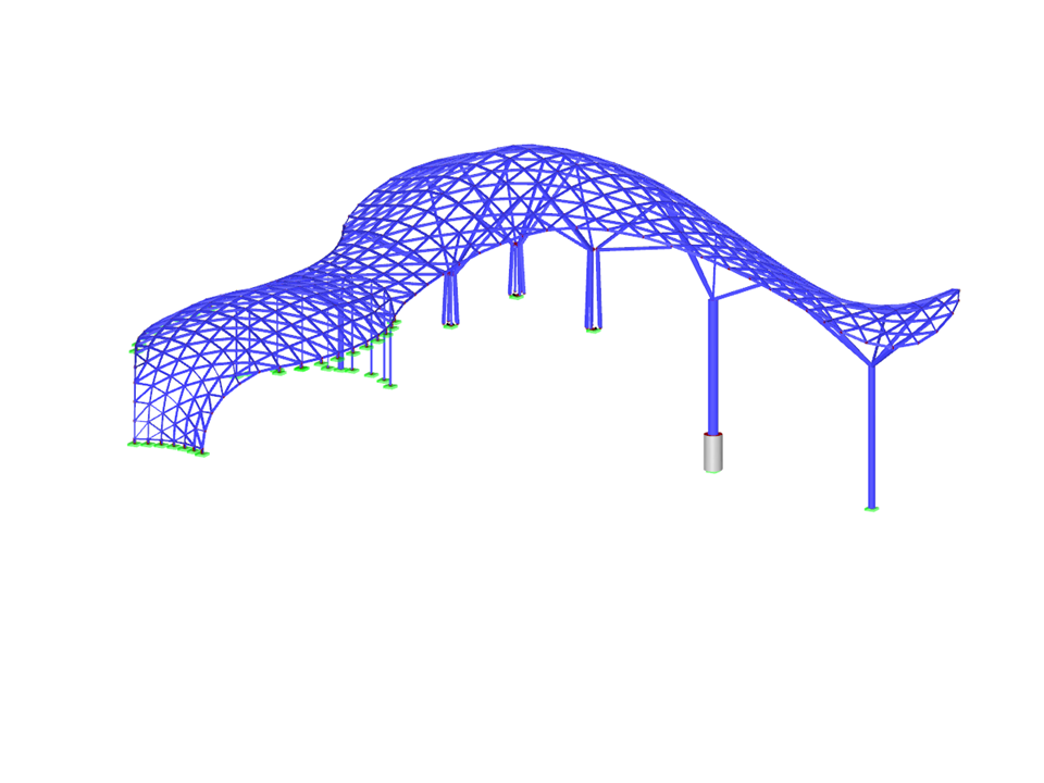Forme libre de structure en verre du Centre commercial Xujiahui, Shanghai (© Novum Structures LLC)