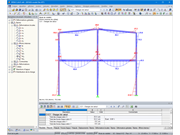 Répartition de l'effort interne M,y avec des assemblages semi-rigides
