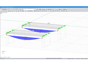 Comparaison des résultats du moment M-y de la nervure de barre et de la nervure de surface