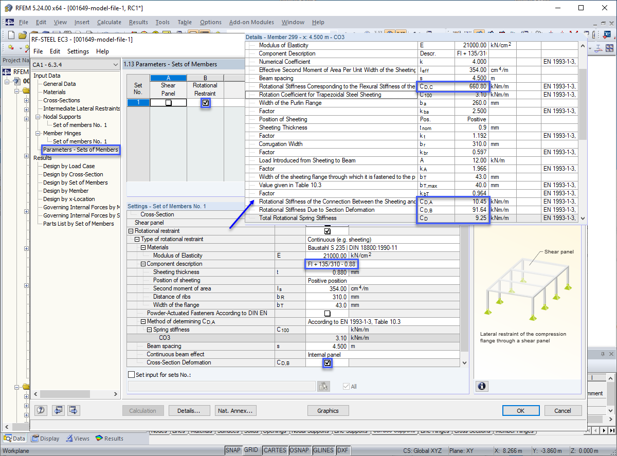 Calcul du maintien en rotation efficace