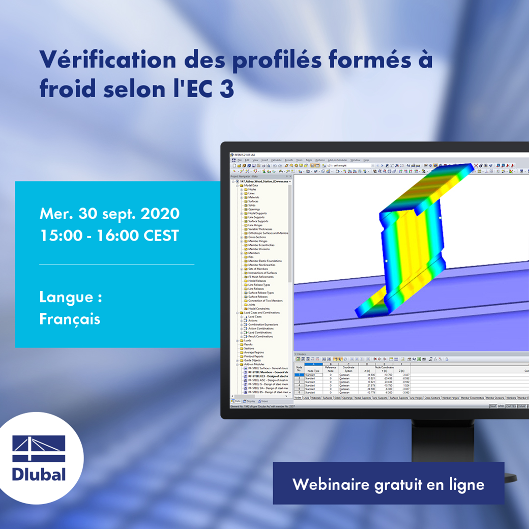 Vérification des profilés formés à froid selon l'EC 3