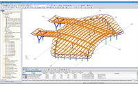 Modèle 3D de la structure porteuse de la gare de Crossrail Abbey Wood dans RFEM (© enartec - engineering + architecture)