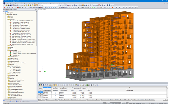 RFEM-Modell der Wohnanlage