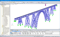 Modèle en 3D du viaduc de Müngsten dans RSTAB (© PSP)