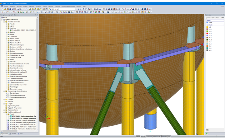 Détails des renforts dans RFEM