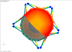 Draufsicht der seismischen Deformation in RFEM