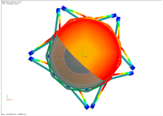 Draufsicht der seismischen Deformation in RFEM