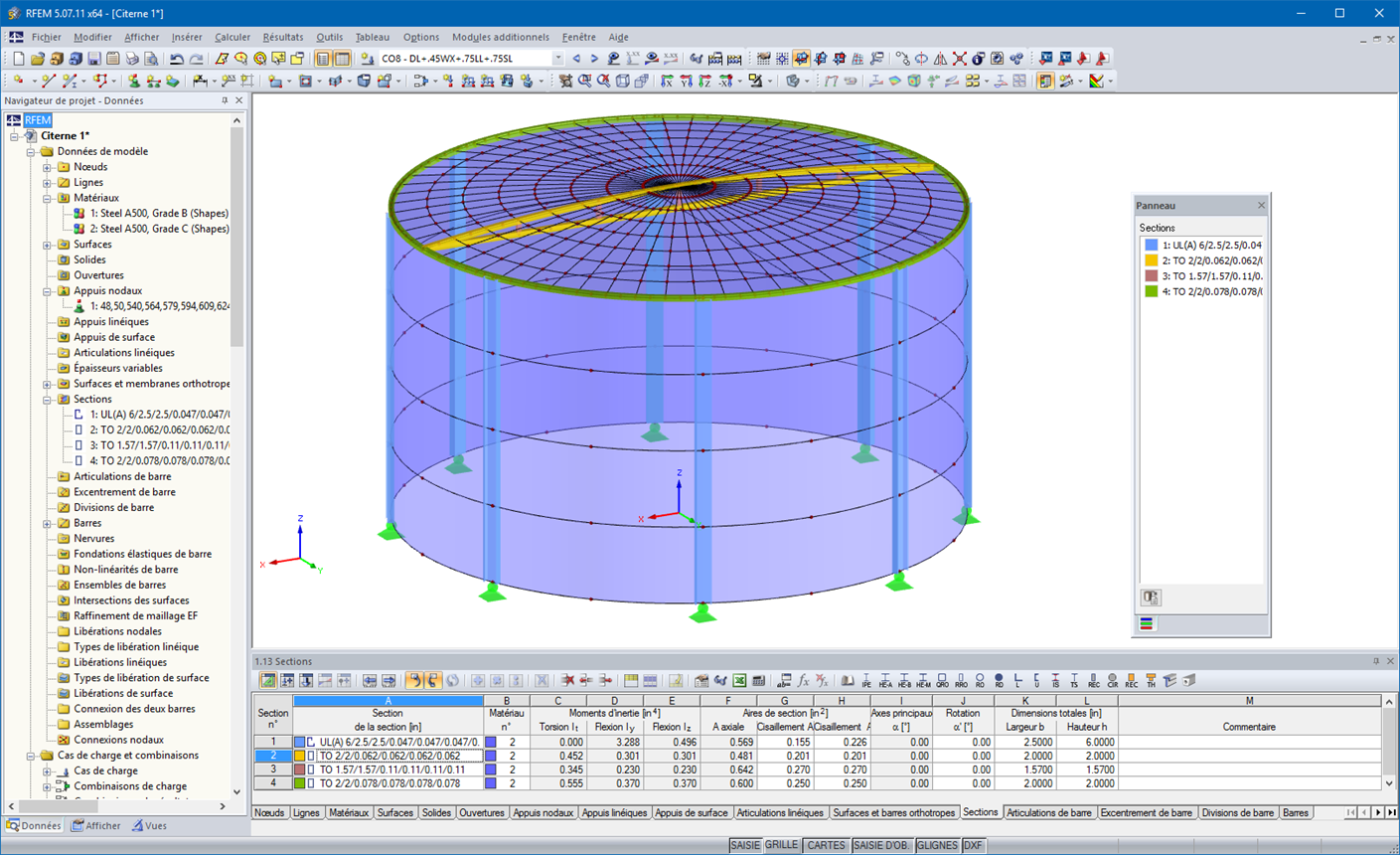 3D-Modell eines Wassertanks in RFEM (© Rocky Summit EC)