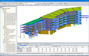Modèle en 3D du bâtiment A dans RFEM (© DBC AS)