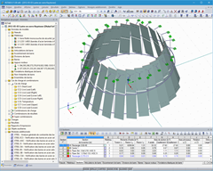 Modèle 3D de la structure porteuse d’un lustre dans RSTAB (© www.stutzkiengineering.com)