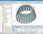 Modèle 3D de la structure porteuse d’un lustre dans RSTAB (© www.stutzkiengineering.com)