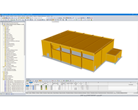 Modèle 3D du gymnase dans RFEM (© Studio Ergodomus)