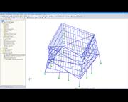 Ossature de la façade modélisée dans RSTAB (© Klöckner GmbH)