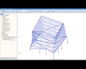 Ossature de la façade modélisée dans RSTAB (© Klöckner GmbH)