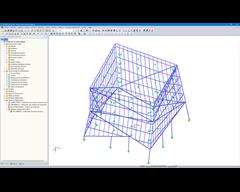 Ossature de la façade modélisée dans RSTAB (© Klöckner GmbH)