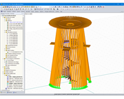 Modèle de la tour dans RSTAB (© Pirmin Jung Ingenieure)
