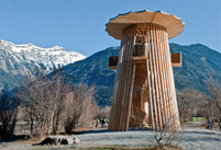 La tour d'observation avec panorama sur les Alpes suisses (© Pirmin Jung Ingenieure)