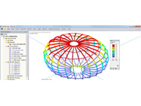 Modèle RSTAB de la structure en toiture