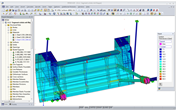 Épaisseur des surfaces du module RF-STEEL Surfaces sur le modèle RFEM (© Ingenieurbüro Jürgen Ehlenz)