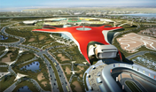 Visualisation en 3D du parc d'attractions Ferrari World (© Benoy Limited)
