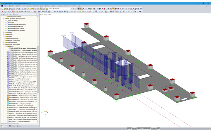 Auf Bodenplatte angesetzte Wanderlasten in RFEM