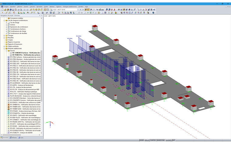 Auf Bodenplatte angesetzte Wanderlasten in RFEM
