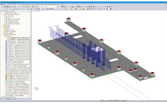 Auf Bodenplatte angesetzte Wanderlasten in RFEM