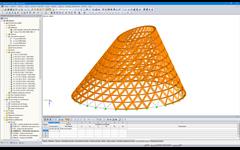 RSTAB-Modell der Pfarrkirche St. Josef in Holzkirchen (© Sailer Stepan Partner GmbH)