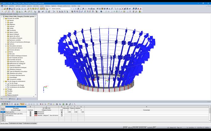 Modell der Meixi Urban Helix, Changsha in RFEM (© Weiske + Partner GmbH)