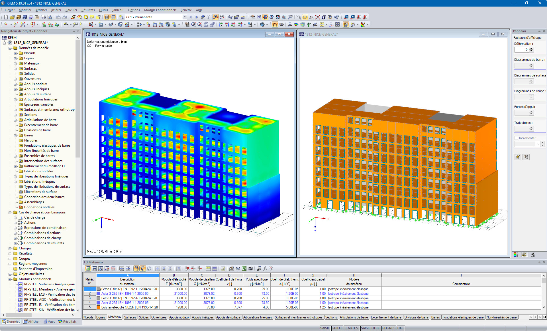 Modèle RFEM du Palazzo Méridia à Nice, France (© CBS - Lifteam)