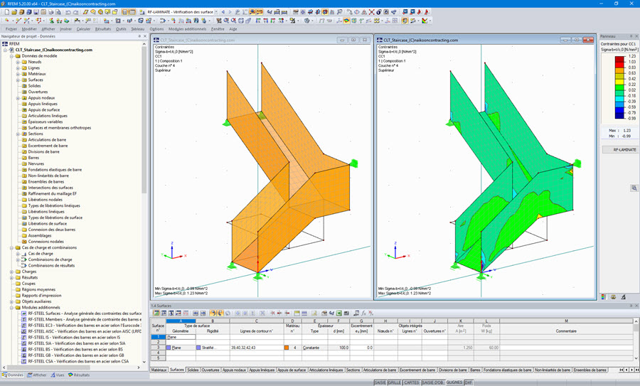 Escalier en CLT en construction (© Naikoon)