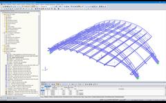 3D-Modell des Dachtragwerks in RSTAB (© Joachim Ingenieure)