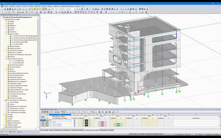 Modèle 3D du « Cube B » dans RFEM (© künstlin ingenieure)