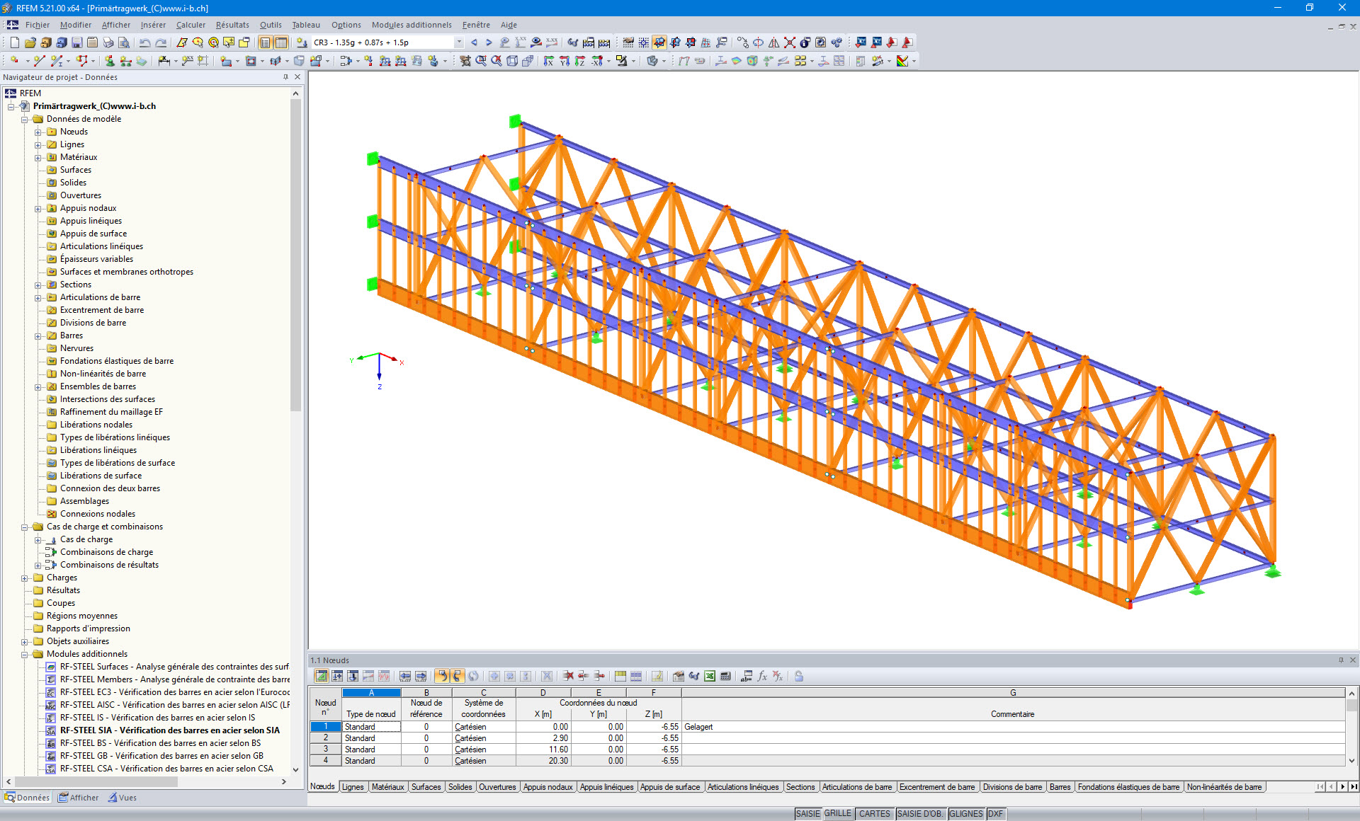 Modèle RFEM d'une structure en treillis avec deux nouveaux étages (© Indermühle Bauingenieure)