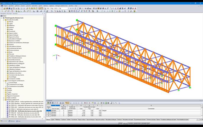 Modèle RFEM d'une structure en treillis avec deux nouveaux étages (© Indermühle Bauingenieure)