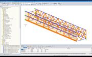 Modèle RFEM d'une structure en treillis avec deux nouveaux étages (© Indermühle Bauingenieure)