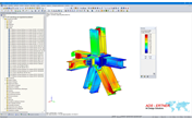 Assemblage avec contraintes équivalentes dans RFEM (© ADS-ERTNER BV)