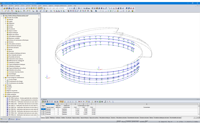 Structure porteuse de la façade dans RFEM (© Enclos Corp.)