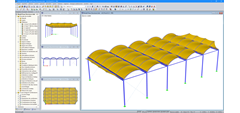 Modèle du préau dans RFEM (© AC Structures)