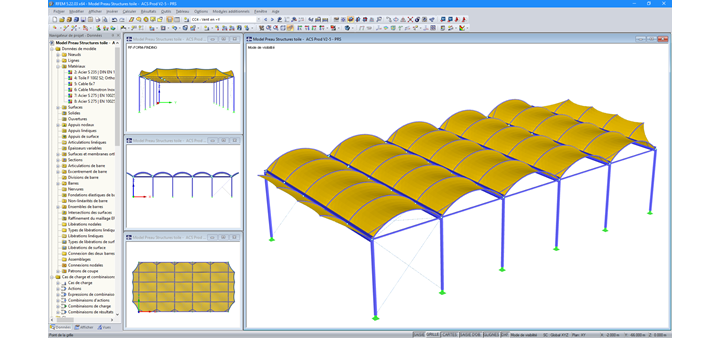 Modèle du préau dans RFEM (© AC Structures)