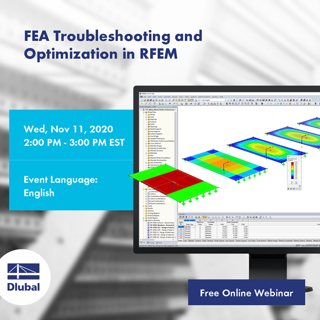Correction et optimisation d'un modèle aux éléments finis dans RFEM