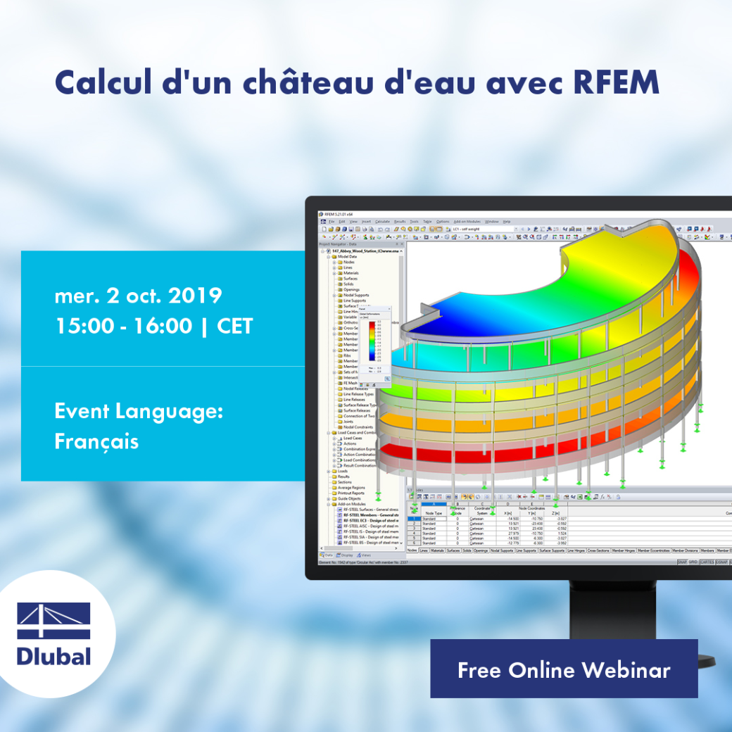 Calcul d'un château d'eau avec RFEM