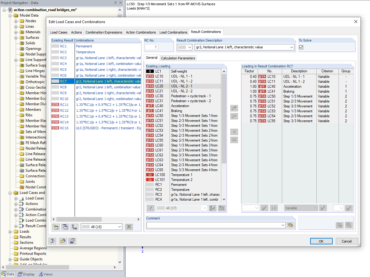 Combinaisons de résultats