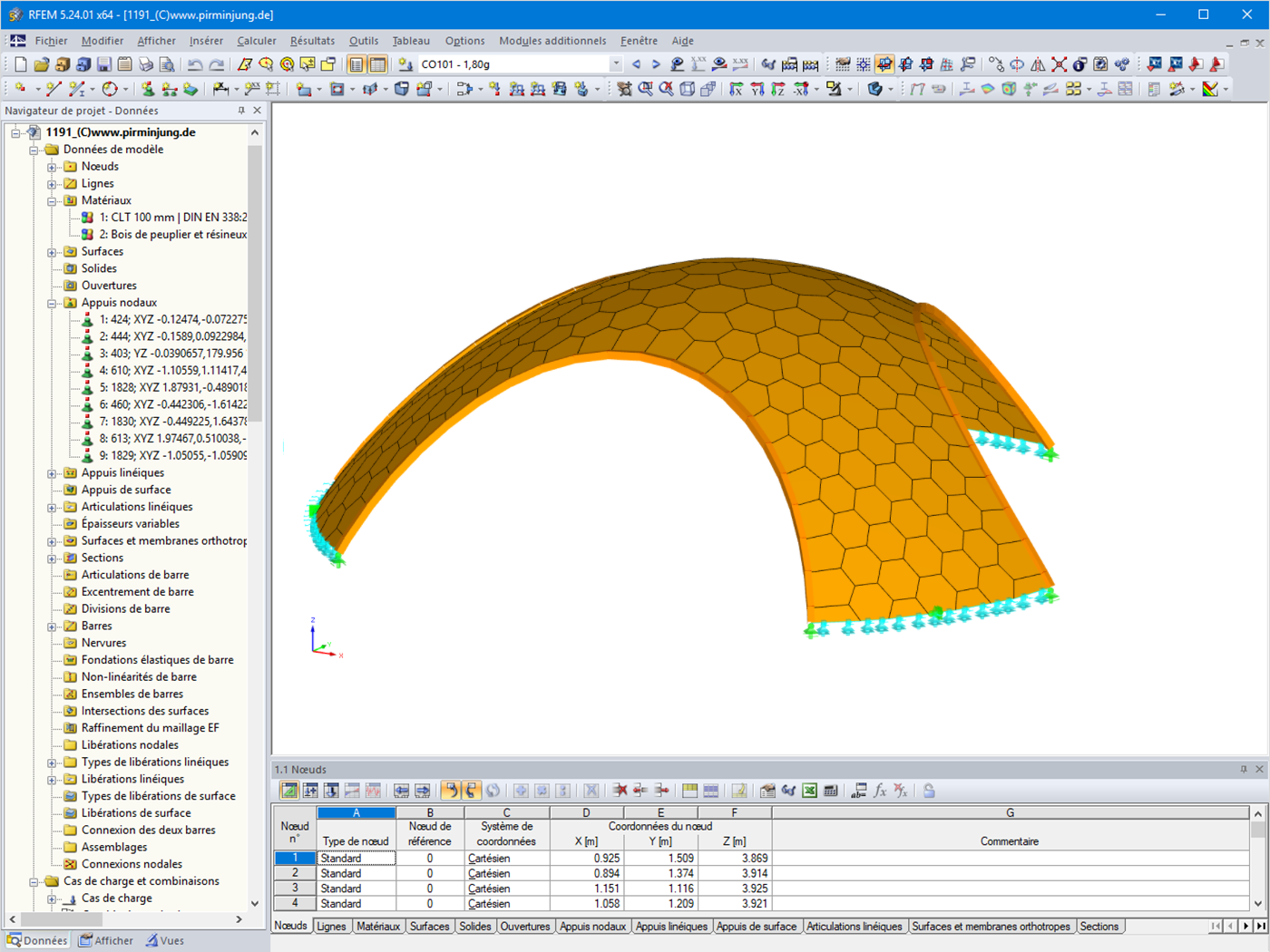 Modèle du pavillon dans RFEM (© PIRMIN JUNG)