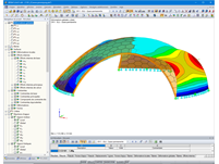 Déformations du pavillon en bois dans RFEM (© PIRMIN JUNG)