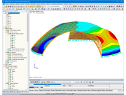 Déformations du pavillon en bois dans RFEM (© PIRMIN JUNG)