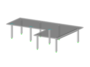 Dalle de plancher en béton au-dessus des poteaux
