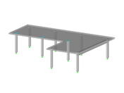 Dalle de plancher en béton au-dessus des poteaux